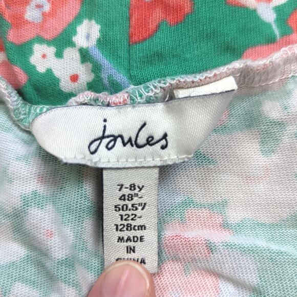 Joules Shorts Girls Sz 7-8y Green Floral Ruffle British - Picture 4 of 5